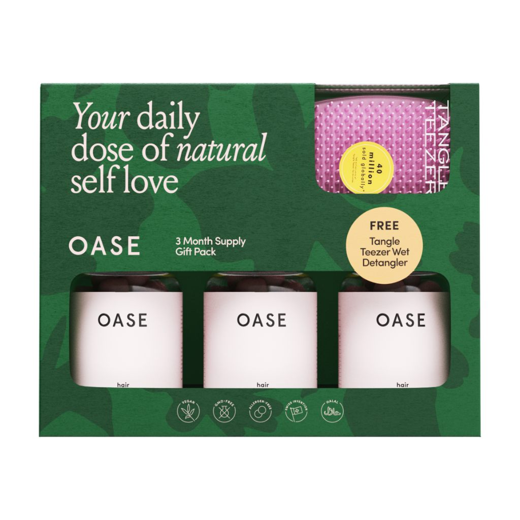 OASE Haar-Vitamine 3-Monats-Geschenkpaket (Tangle Teezer gratis)
