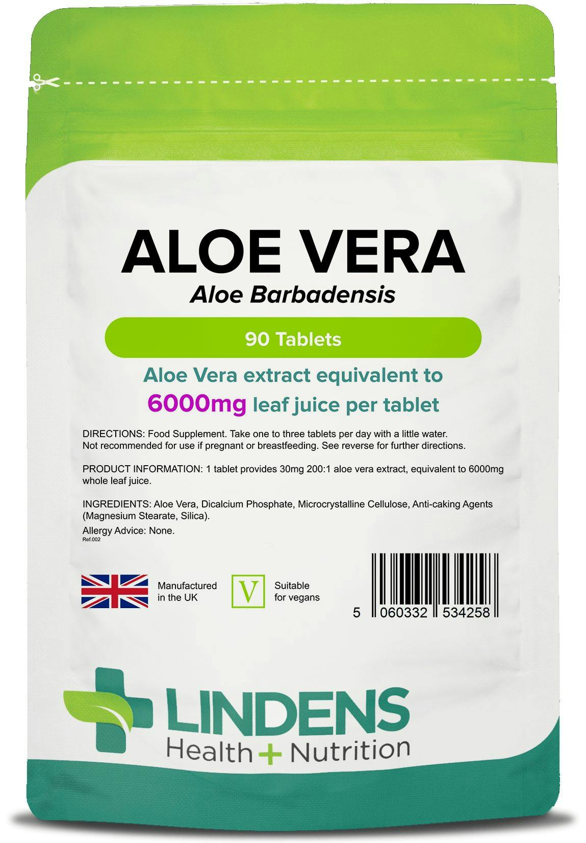 Lindens Aloe Vera 6000mg (360 Tabletten)