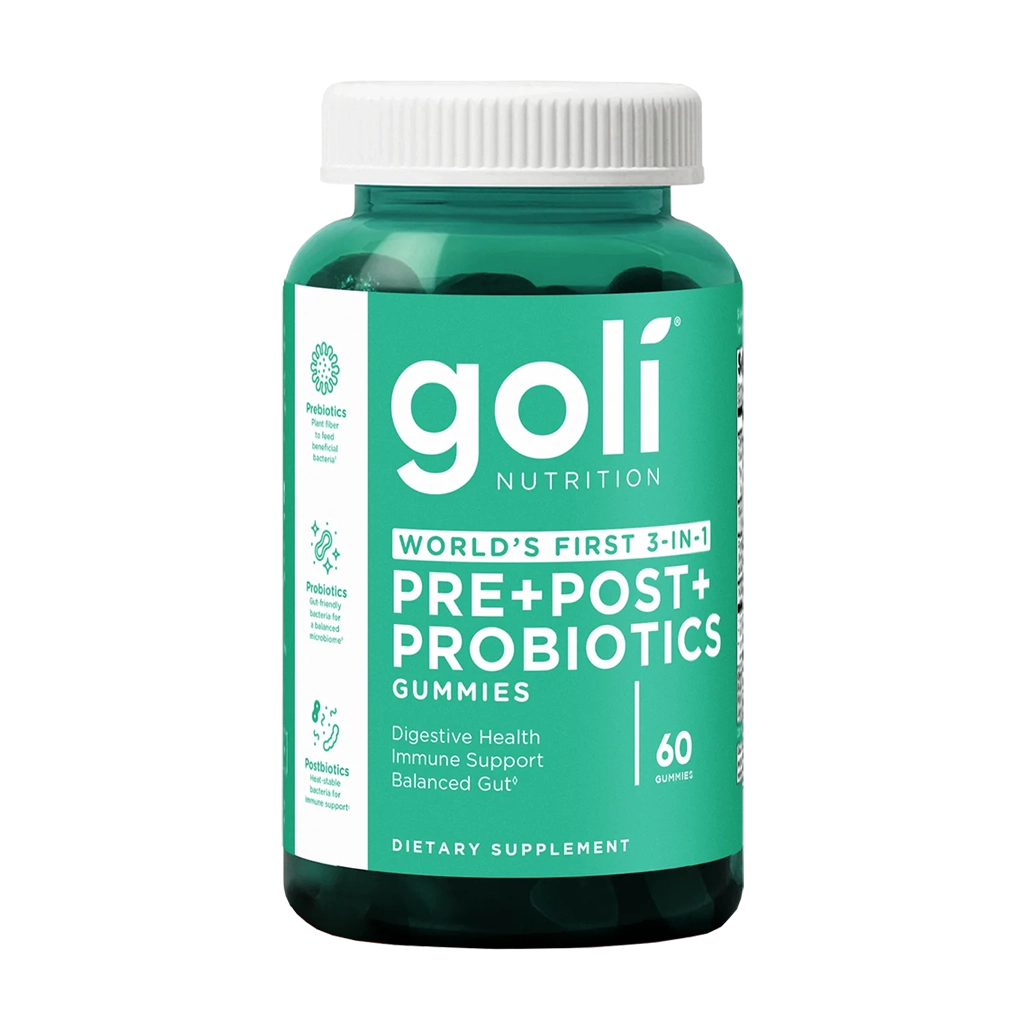 goli nutrition pre post probiotics 60 gummis 1 2
