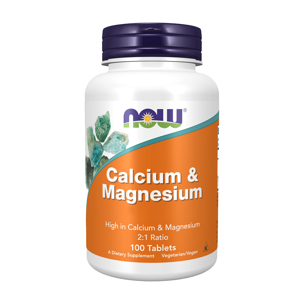 NOW Foods Calcium und Magnesium (100 Tabletten) vor