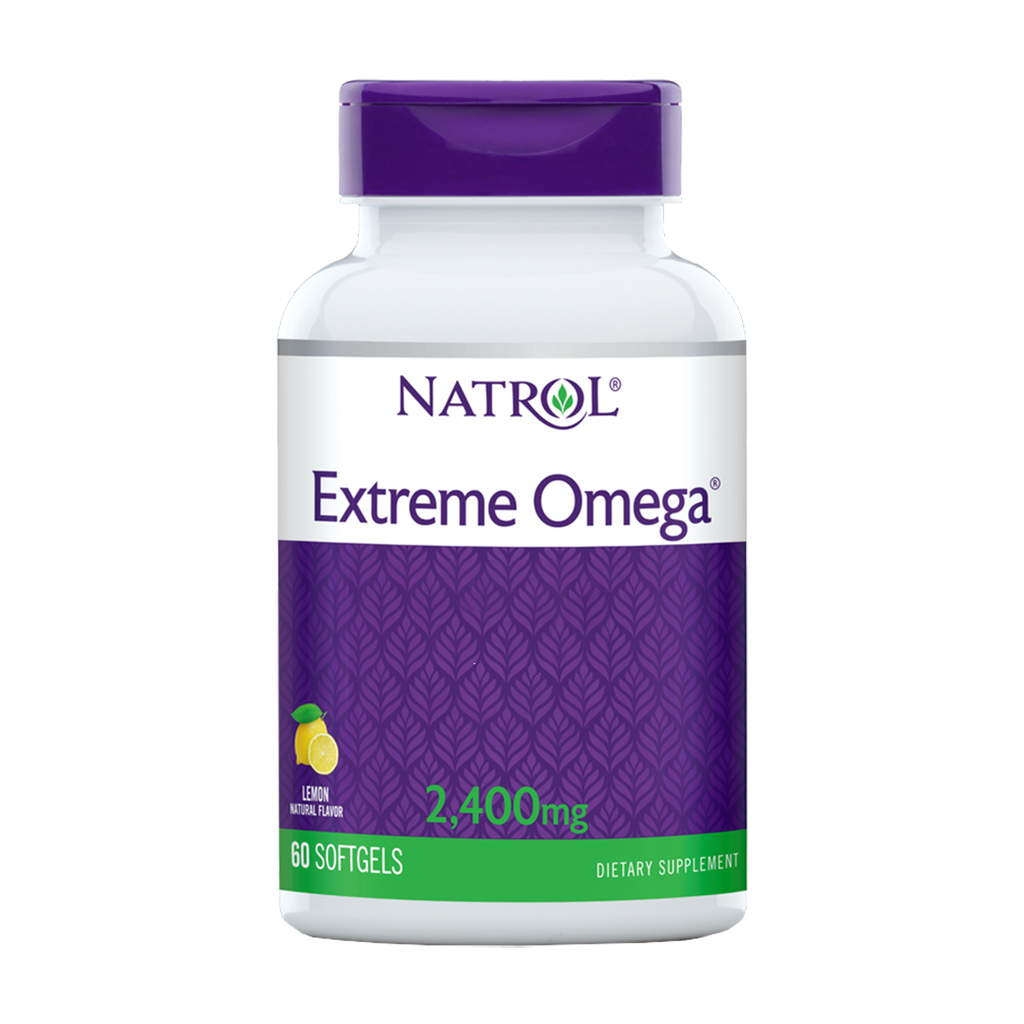 natrol extreme omega herz gesundheit zitrone 2400mg 60 softgels 1