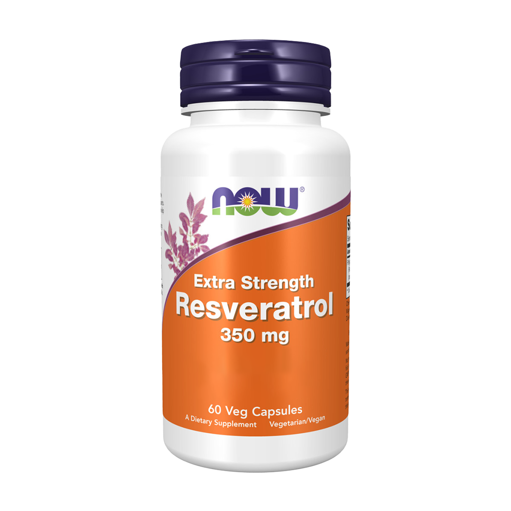 NOW Foods Resveratrol 350mg (60 capsules) Voorkant