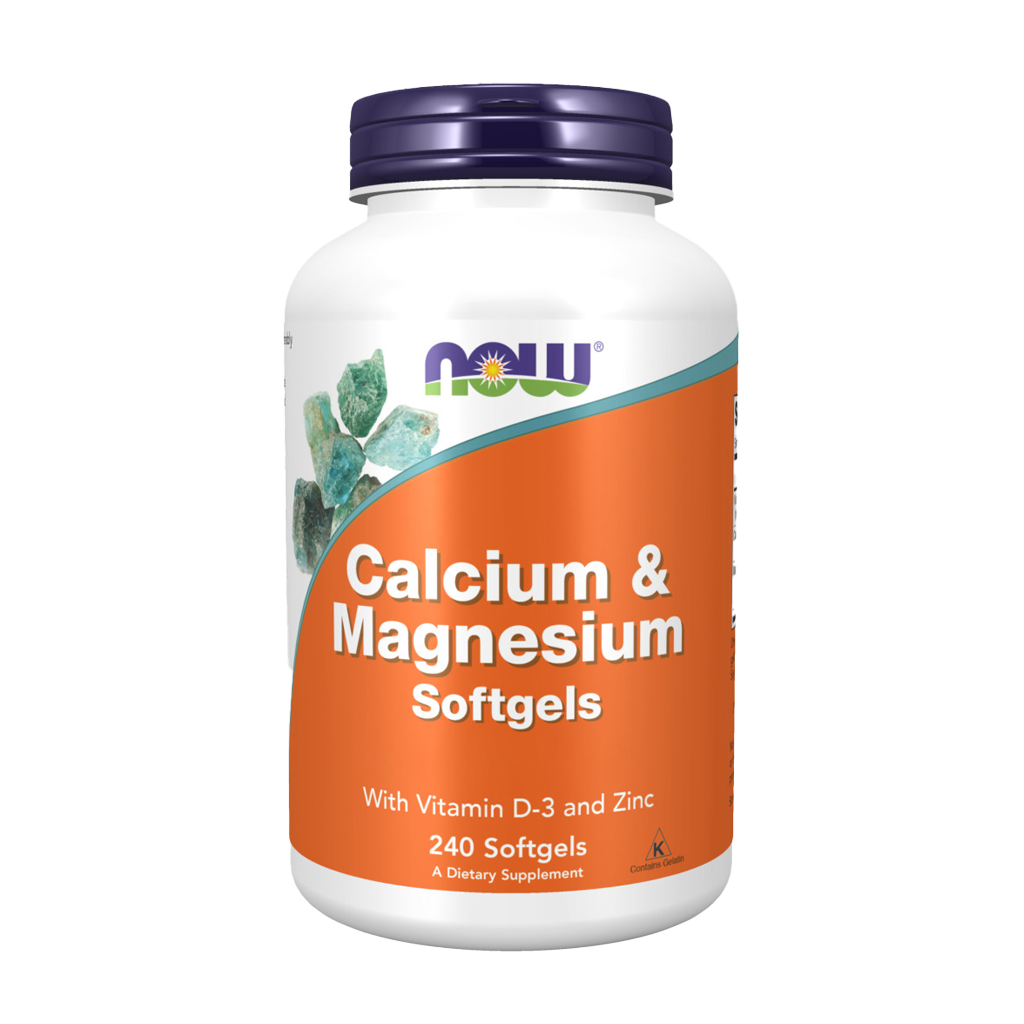 now foods kalzium magnesium 240 softgels vordere Abdeckung
