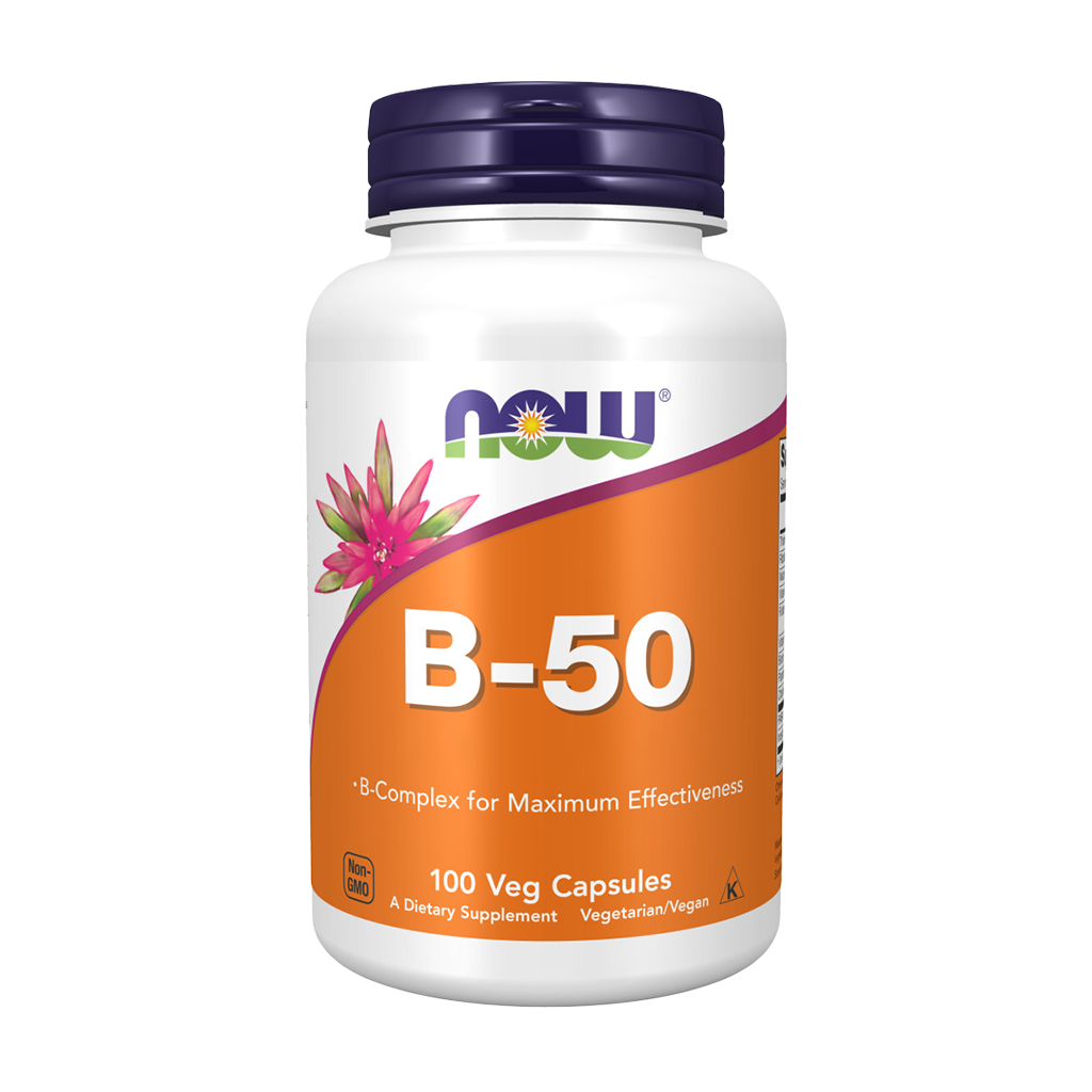 NOW Foods Vitamine B Complex B-50 (100 capsules) Voorkant