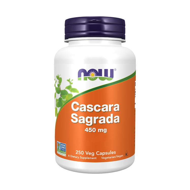 now foods cascara sagrada 450mg 250 capsules front