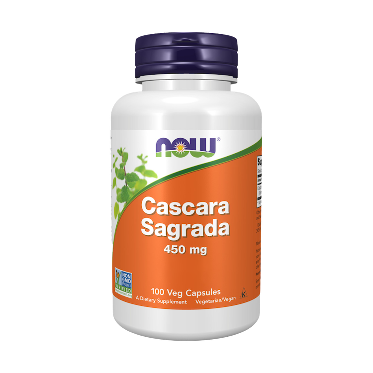 now foods cascara sagrada 450mg 100 capsules front