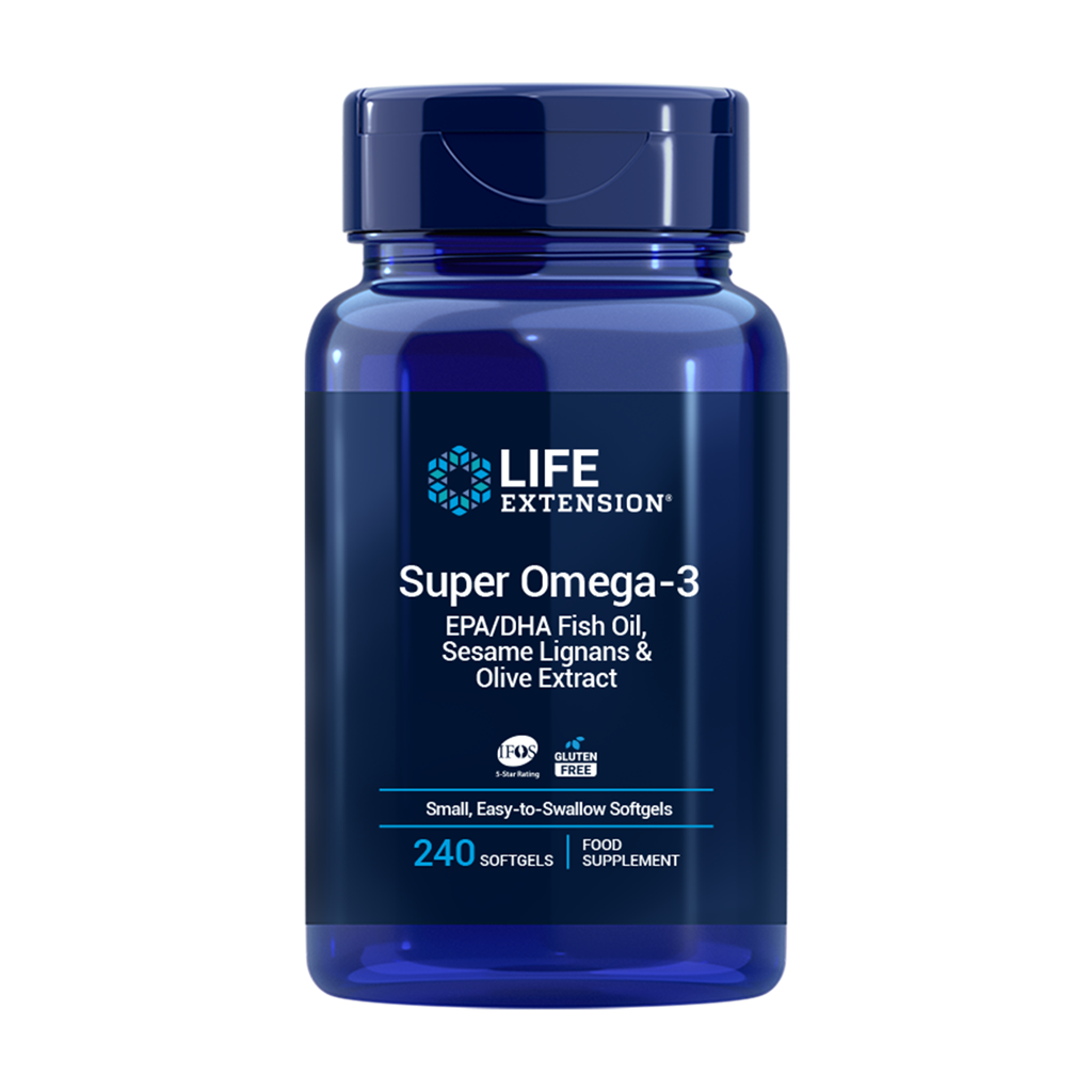 life extension super omega 3 epa dha fischöl sesam lignane olivenextrakt 240 softgels 1