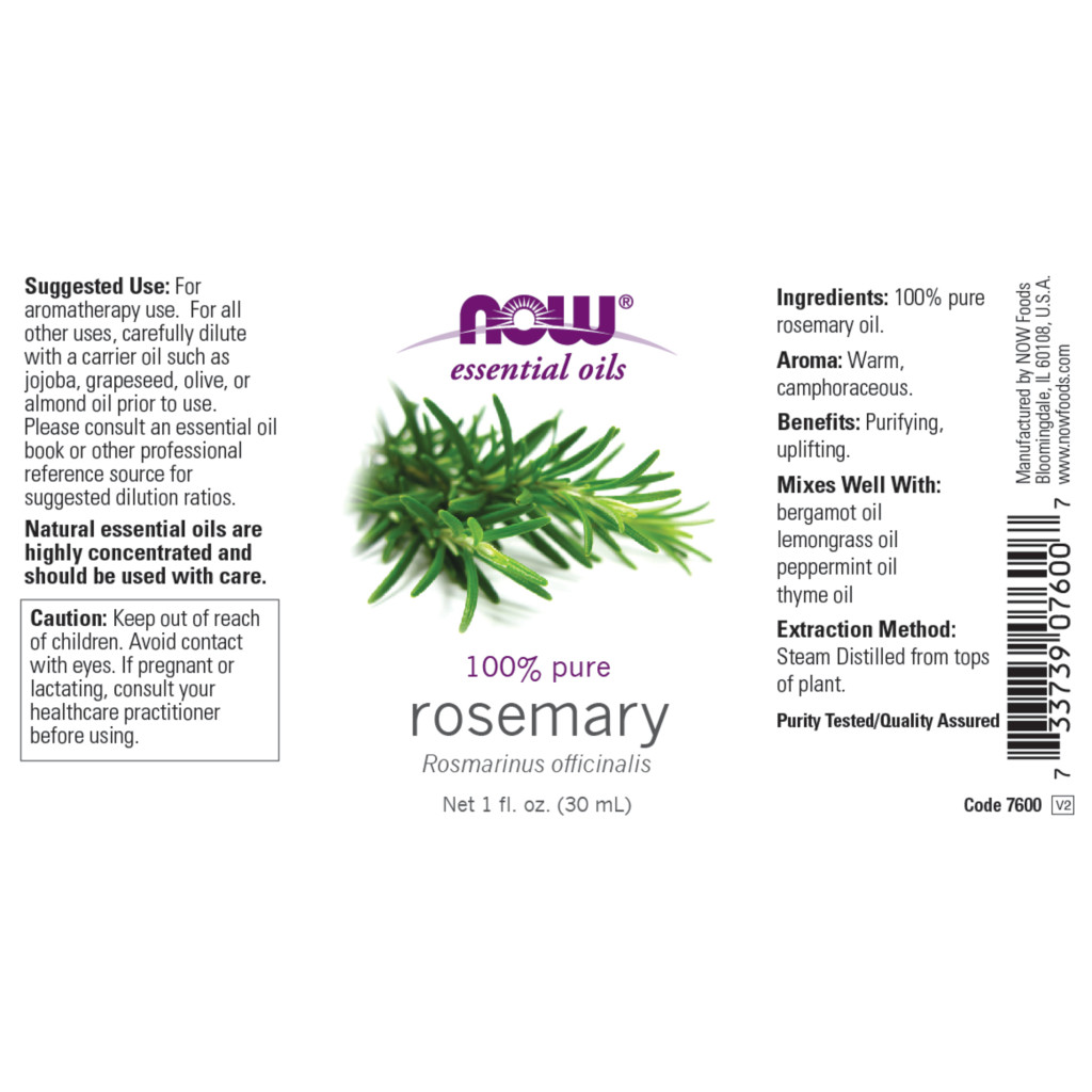 now foods rosemary oil 30ml label