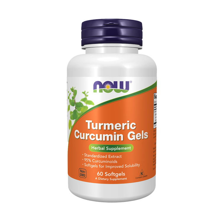 now foods turmeric curcumin 60 softgels front cover