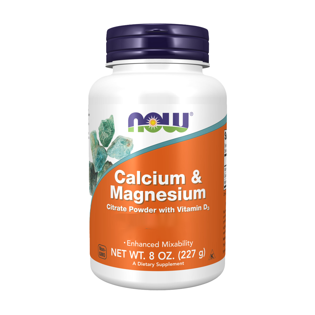 NOW Foods Calcium & Magnesium Poeder (227 gr.) Voorkant