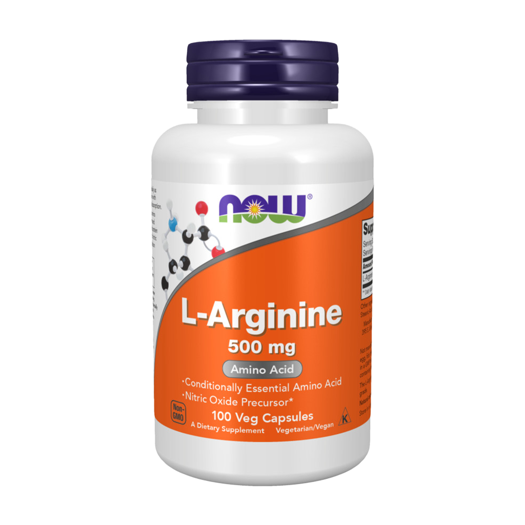 NOW Foods L-Arginin 500 mg (100 kapsler) vor