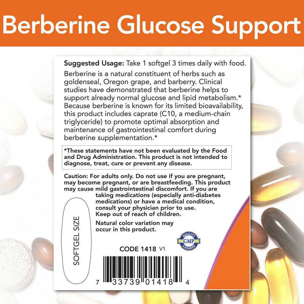 NOW Foods Berberine Glucose Ondersteuning (90 soft gels)