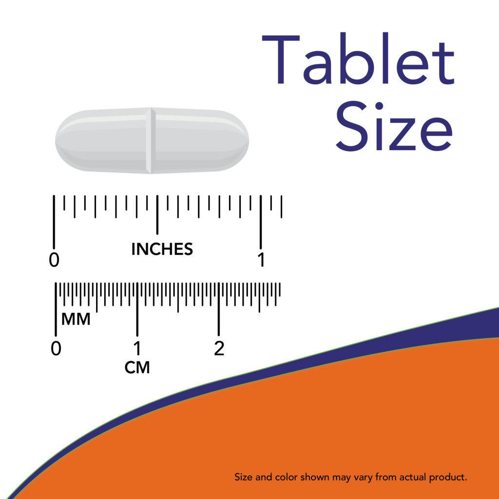 NOW Foods Spirulina Dubbele Sterkte 1000 mg (120 tabletten) tablet grootte