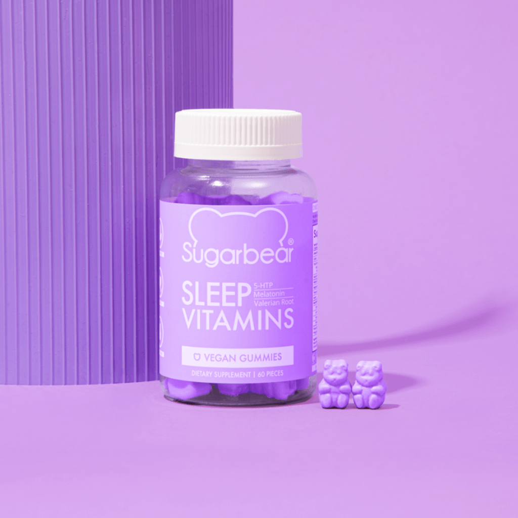SugarBear Sleep Vitamins Fruchtgummis (60 Stück) Dose Produkt lila
